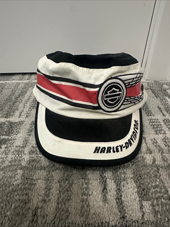 Harley-Davidson Accessories - Harley-Davidson Black, White & Red Cadet Cap with Winged Emblem